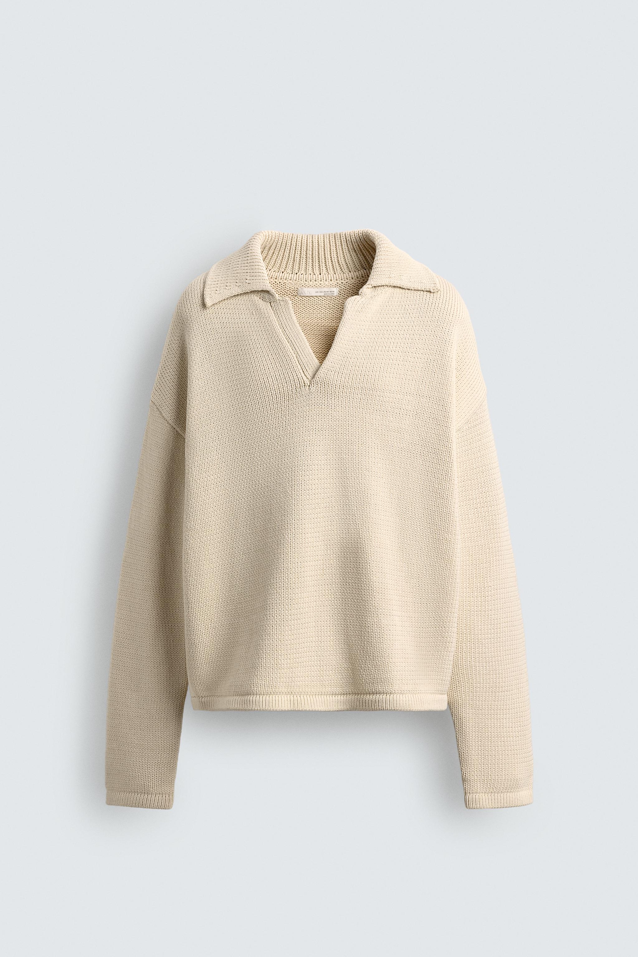 COTTON BLEND KNIT POLO SHIRT